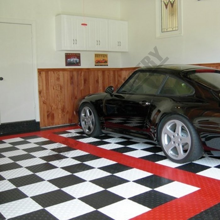 M808 - Red Flooring Tiles - Showroom or Garage | t4i.com.au