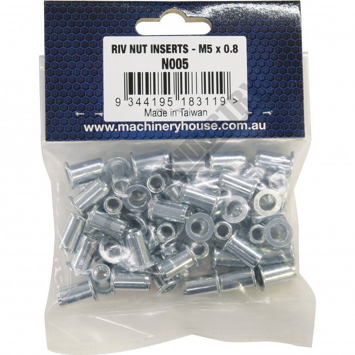 N005 N005 Steel Nut Rivets Inserts M5 x 0.8mm