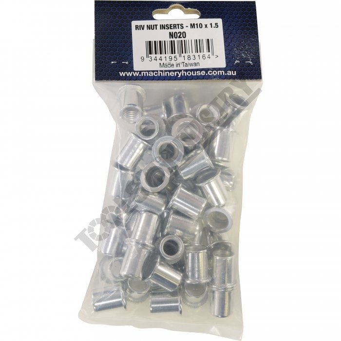 N020 N020 Aluminium Nut Rivets Inserts M10 x 1.5mm