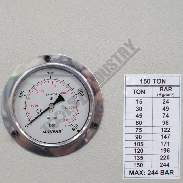 P138 DPM1570 Industrial Motorised Hydraulic Press 150 Tonne t4i